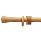 オーダーカーテンレール(NTノルディ25 Cセット オーク シングル1.20m) 1枚目画像