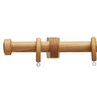 オーダーカーテンレール(NTノルディ25 Eセット オーク シングル1.20m) 1枚目画像