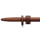 オーダーカーテンレール(NTノルディ25 Aセット ウォールナット シングル1.20m) 1枚目画像