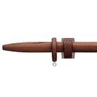 オーダーカーテンレール(NTノルディ25 Aセット ウォールナット シングル1.20m) 1枚目画像