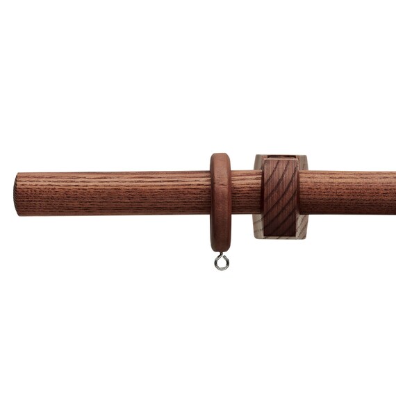 オーダーカーテンレール(NTノルディ25 Bセット ウォールナット シングル1.20m) 1枚目画像