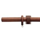 オーダーカーテンレール(NTノルディ25 Bセット ウォールナット シングル1.20m) 1枚目画像