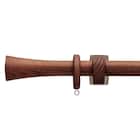 オーダーカーテンレール(NTノルディ25 Cセット ウォールナット シングル1.20m) 1枚目画像