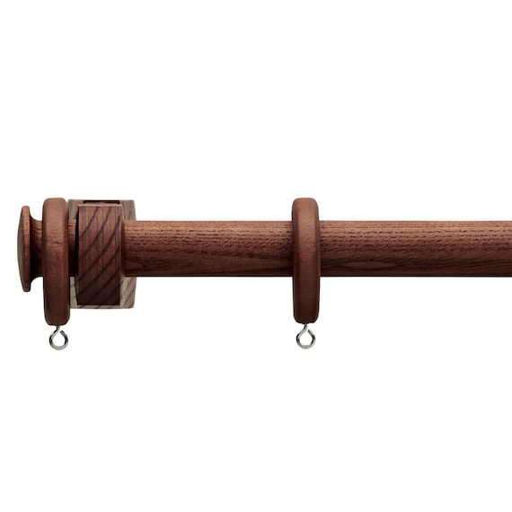 オーダーカーテンレール(NTノルディ25 Dセット ウォールナット シングル1.20m) 1枚目画像