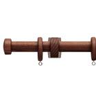 オーダーカーテンレール(NTノルディ25 Eセット ウォールナット シングル1.20m) 1枚目画像