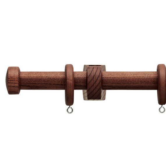 オーダーカーテンレール(NTノルディ25 Eセット ウォールナット シングル1.20m) 1枚目画像