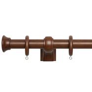 オーダーカーテンレール(NTウッディ28 Cセット ダークマホガニー 正面付け)