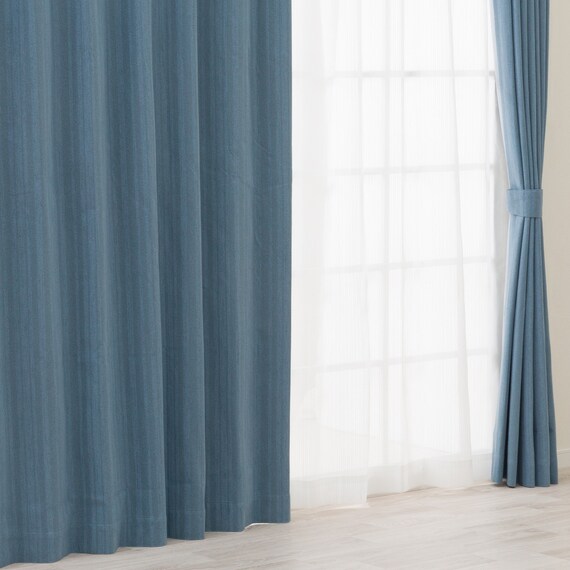 遮光1級・遮熱・遮音カーテン(RD215 ブルー 100X110X2) 1枚目画像