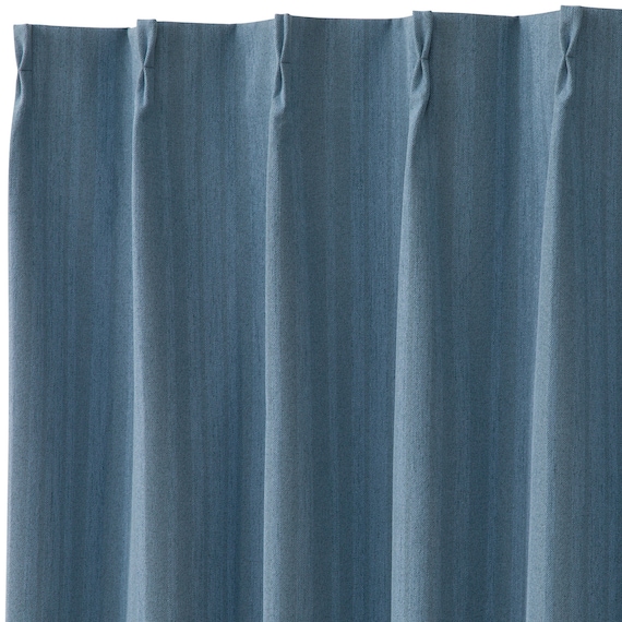 遮光1級・遮熱・遮音カーテン(RD215 ブルー 100X110X2) 3枚目画像