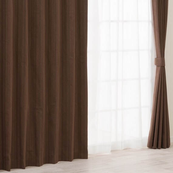 遮光1級・遮熱・遮音カーテン(RD215 ダークブラウン 100X110X2) 1枚目画像