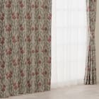 裏地付き遮光2級・遮熱ジャカードカーテン(PK321 レッド 100X110X2) 1枚目画像