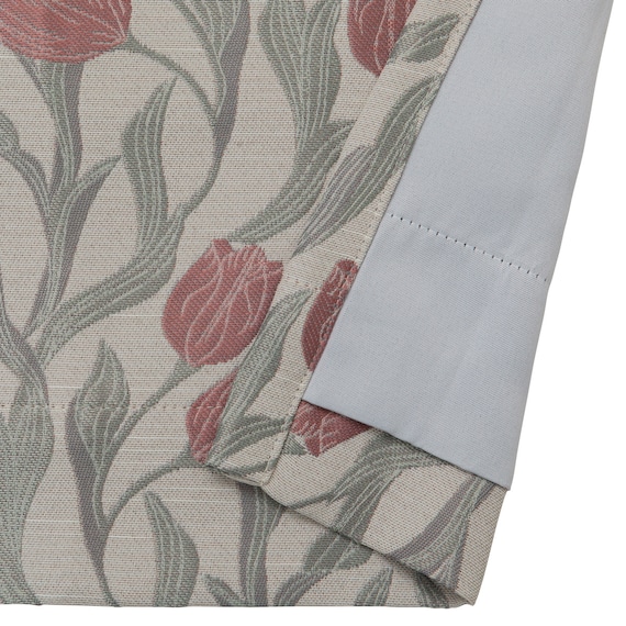 裏地付き遮光2級・遮熱ジャカードカーテン(PK321 レッド 100X110X2) 4枚目画像