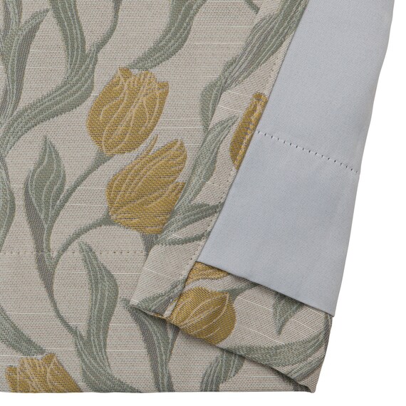 裏地付き遮光2級・遮熱ジャカードカーテン(PK321 イエロー 100X110X2) 4枚目画像