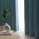 遮光2級・遮熱カーテン&ミラーレース4枚セット(RP020 ブルー 100X110X4) 9枚目画像