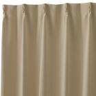 遮光2級・遮熱カーテン&ミラーレース4枚セット(RP020 ベージュ 100X110X4) 4枚目画像