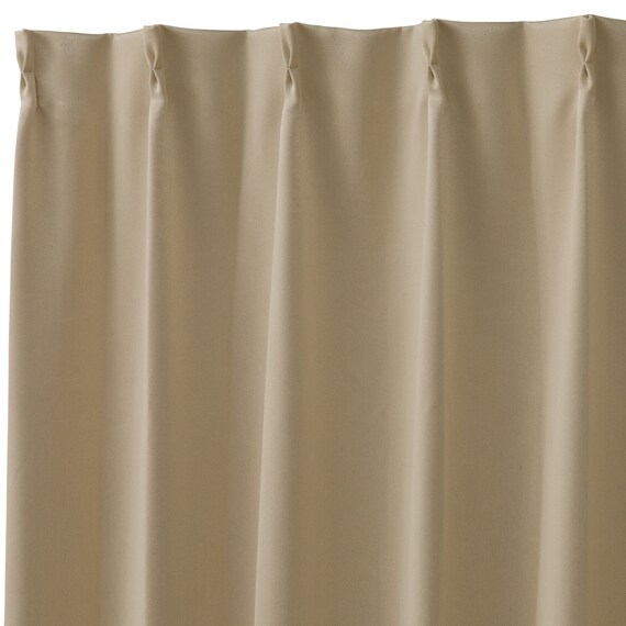 遮光2級・遮熱カーテン&ミラーレース4枚セット(RP020 ベージュ 100X110X4) 4枚目画像