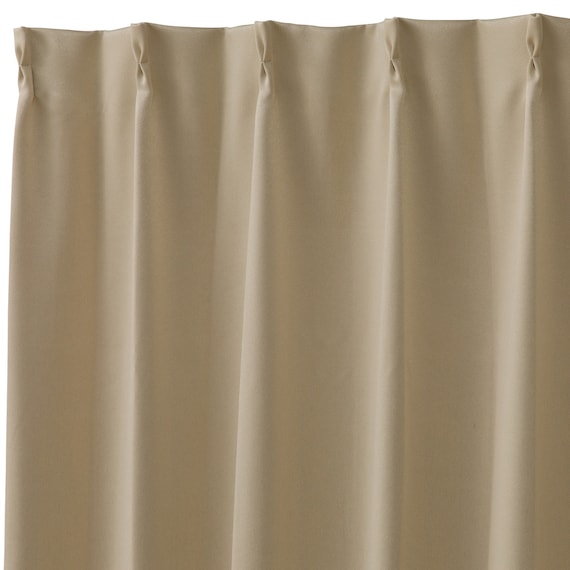 遮光2級・遮熱カーテン&ミラーレース4枚セット(RP020 ベージュ 100X110X4) 4枚目画像