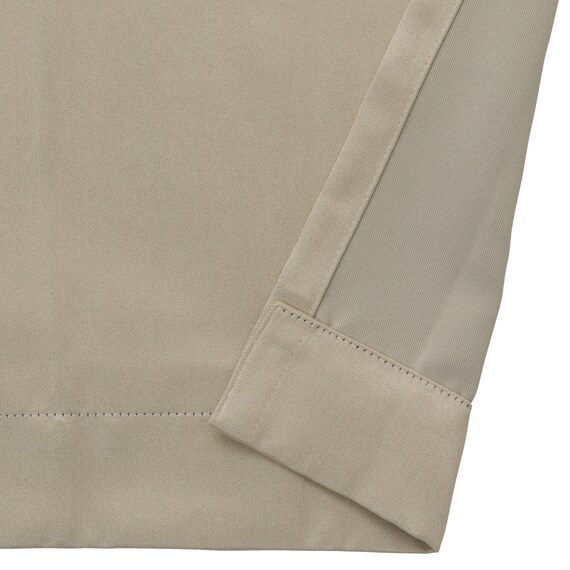 遮光2級・遮熱カーテン&ミラーレース4枚セット(RP020 ベージュ 100X110X4) 6枚目画像