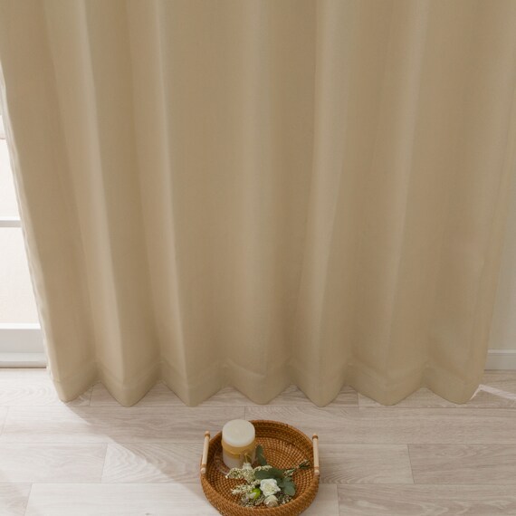 遮光2級・遮熱カーテン&ミラーレース4枚セット(RP020 ベージュ 100X110X4) 8枚目画像