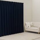 遮光1級・遮熱カーテン&ミラーレース4枚セット(RP020 ネイビー 100X110X4) 2枚目画像