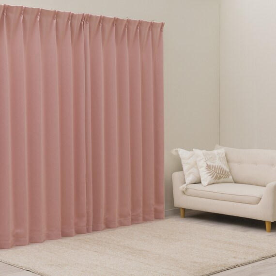 遮光2級・遮熱カーテン&ミラーレース4枚セット(RP020 ローズ 100X110X4) 2枚目画像