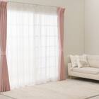 遮光2級・遮熱カーテン&ミラーレース4枚セット(RP020 ローズ 100X110X4) 3枚目画像