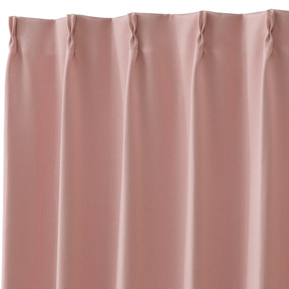 遮光2級・遮熱カーテン&ミラーレース4枚セット(RP020 ローズ 100X110X4) 4枚目画像