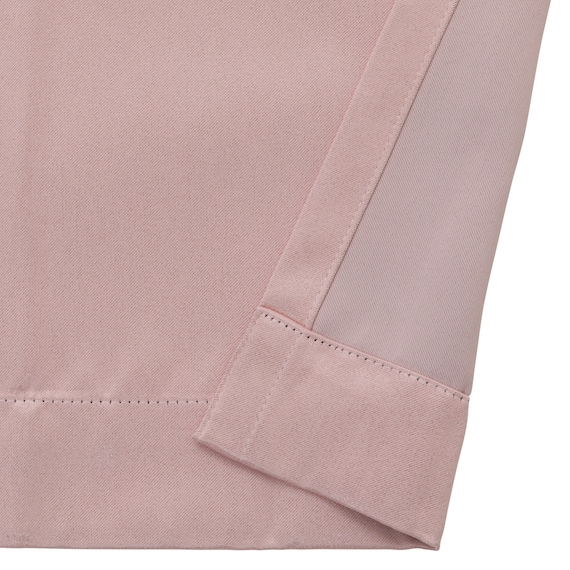 遮光2級・遮熱カーテン&ミラーレース4枚セット(RP020 ローズ 100X110X4) 6枚目画像