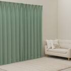 遮光2級・遮熱カーテン&ミラーレース4枚セット(RP020 グリーン 100X110X4) 2枚目画像