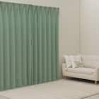 遮光2級・遮熱カーテン&ミラーレース4枚セット(RP020 グリーン 100X110X4) 2枚目画像