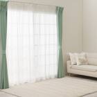 遮光2級・遮熱カーテン&ミラーレース4枚セット(RP020 グリーン 100X110X4) 3枚目画像