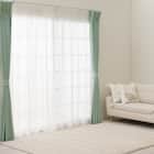 遮光2級・遮熱カーテン&ミラーレース4枚セット(RP020 グリーン 100X110X4) 3枚目画像