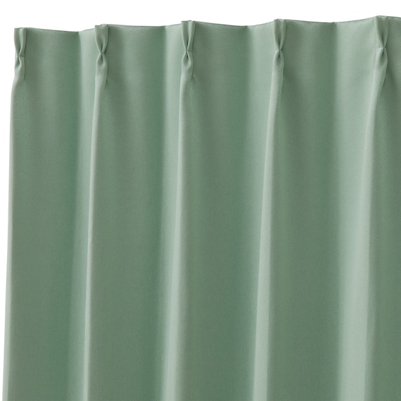 遮光2級・遮熱カーテン&ミラーレース4枚セット(RP020 グリーン 100X110X4) 4枚目画像