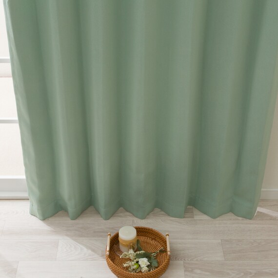 遮光2級・遮熱カーテン&ミラーレース4枚セット(RP020 グリーン 100X110X4) 8枚目画像