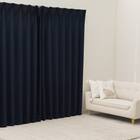 遮光1級･遮熱カーテン＆ミラーレース4枚セット(RP021 ネイビー 100X110X4) 2枚目画像