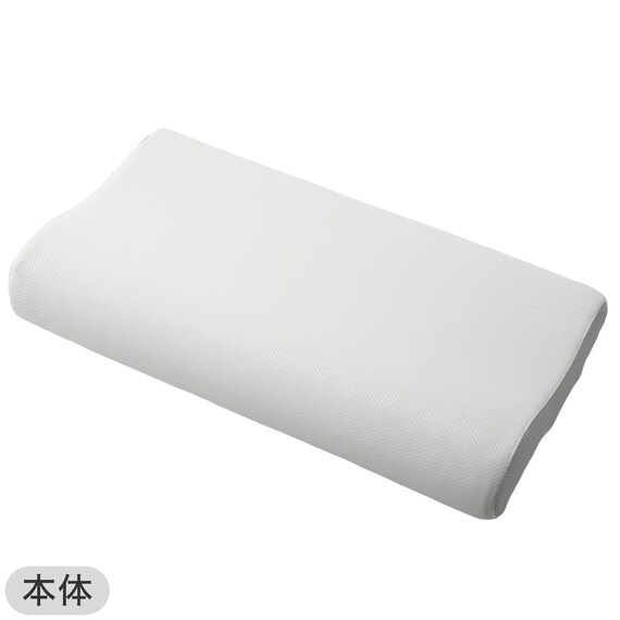 通気性の良い波型 3次元立体構造まくら(Nブレス プラスエア) 本体+カバーセット(Nフィットニット ソッコウ 標準~大判サイズ DGY2) 8枚目画像