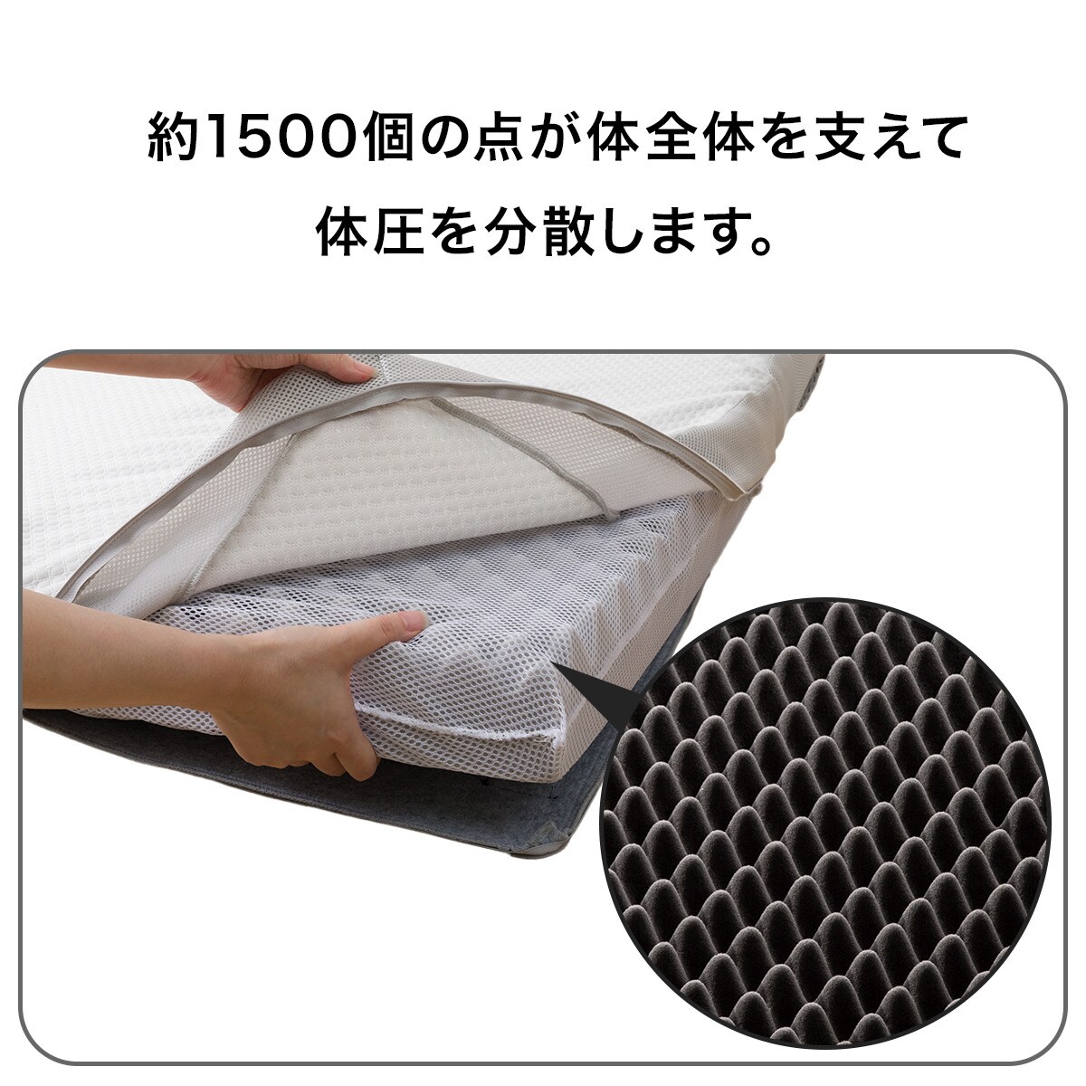 点で支える除湿シート付き 体圧分散敷布団 シングル(S F2407) | ニトリ