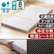 点で支える除湿シート付き 体圧分散敷布団(F2407)