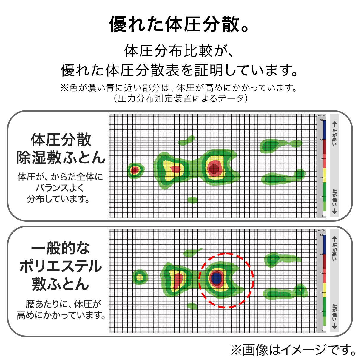 点で支える除湿シート付き 体圧分散敷布団 ダブル(D F2407) | ニトリ