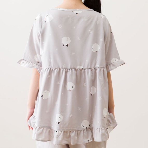 フリルパジャマセット シマエナガ M-L(N515) 8枚目画像