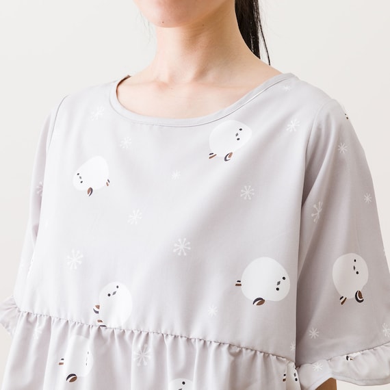 フリルパジャマセット シマエナガ M-L(N515) 9枚目画像