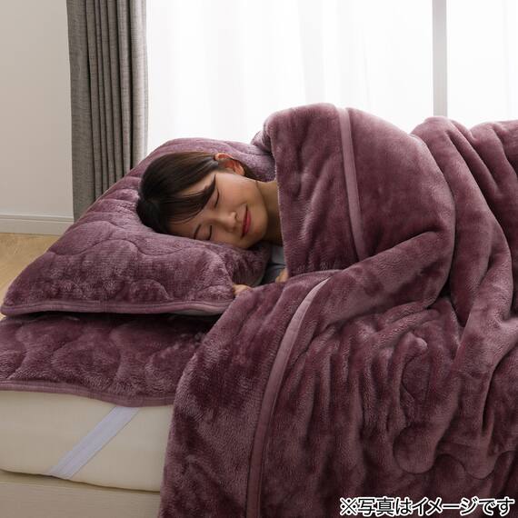 2枚合わせ毛布 シングル(NウォームWSP A2407 RO S) 2枚目画像