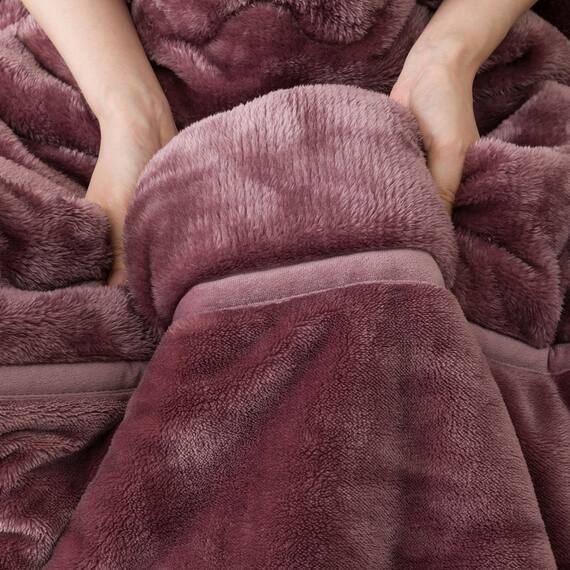 2枚合わせ毛布 シングル(NウォームWSP A2407 RO S) 18枚目画像