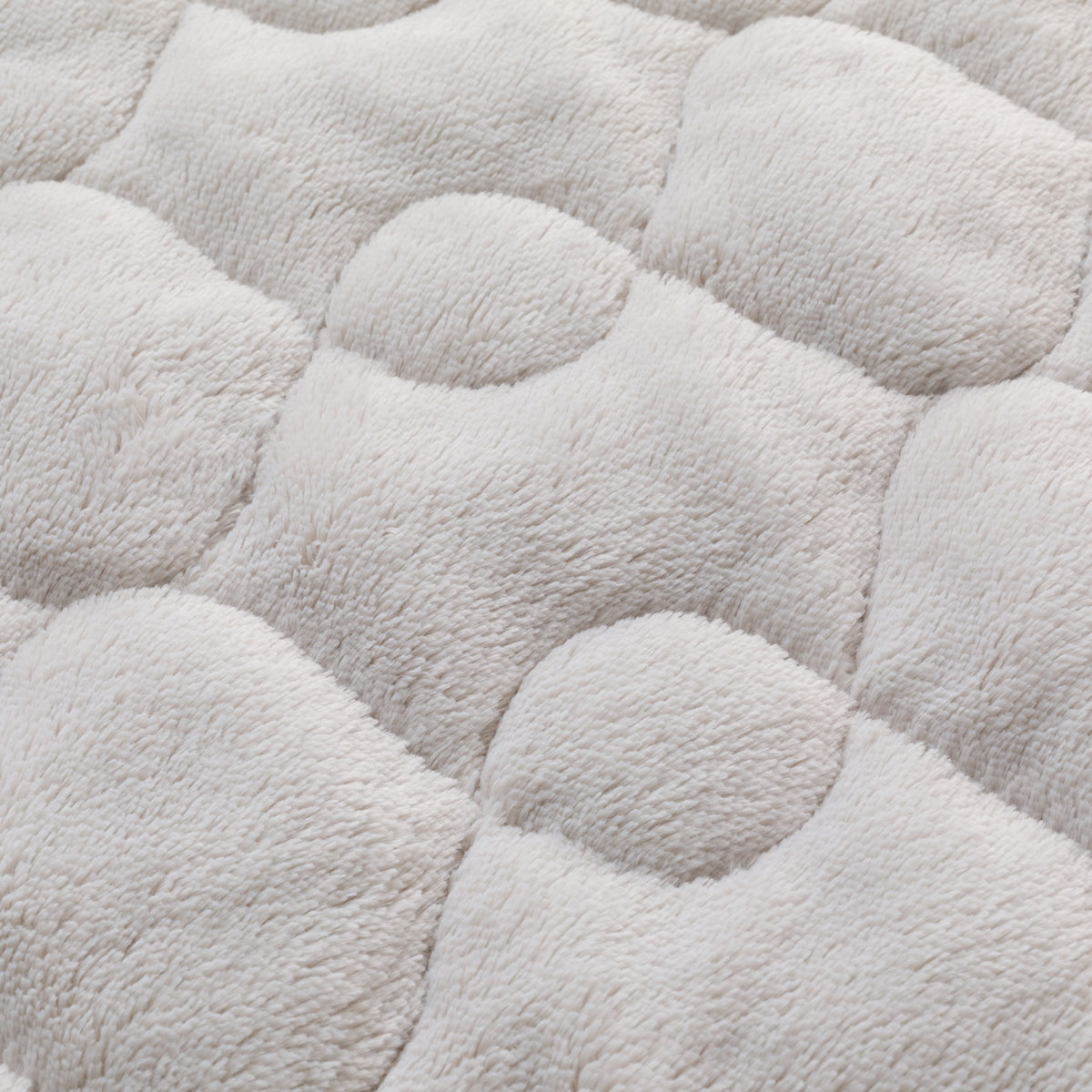 両面使える 敷きパッド ダブル(ナメラカワッフル A2416 グレー D