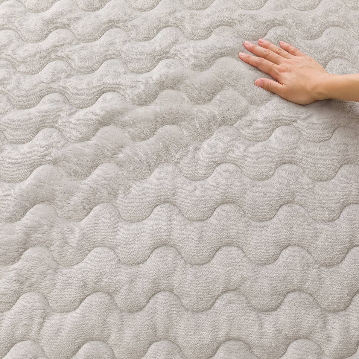 両面使えるゴムバンド付き 敷きパッド シングル(Nウォーム GY S A2410