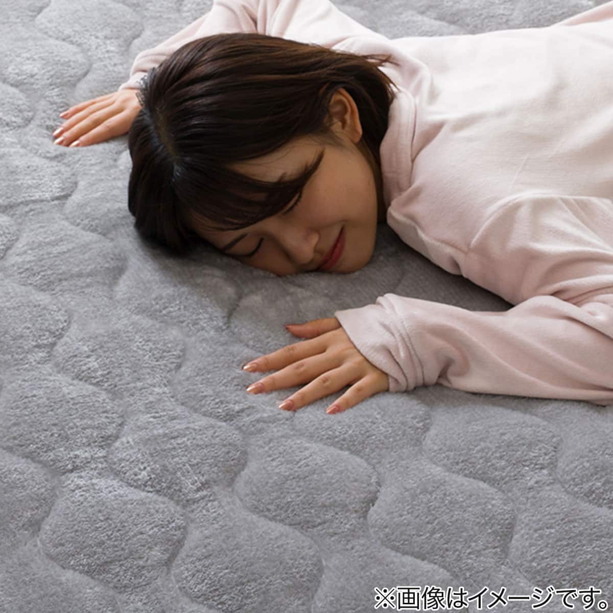 両面使えるゴムバンド付き 敷きパッド セミダブル(NウォームWSP GY SD