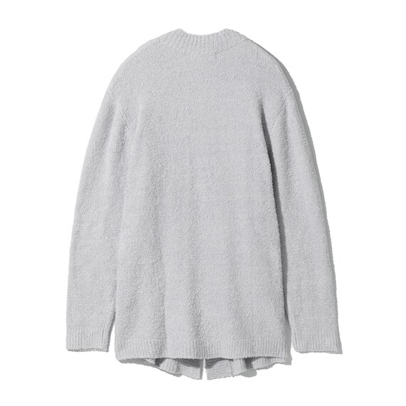 WOMEN ふわふわカーディガン(HK4 GY F) 2枚目画像