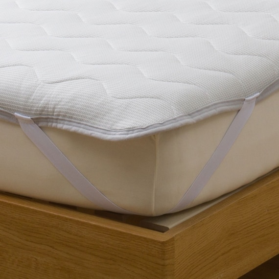 両面使えるゴムバンド付き 敷パッド ダブル(ふわふわタッチ GY D A2419) 3枚目画像