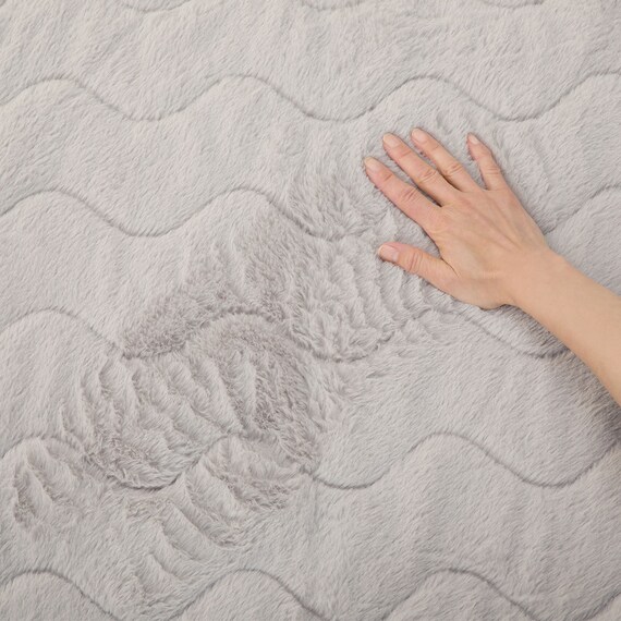 両面使えるゴムバンド付き 敷パッド ダブル(ふわふわタッチ GY D A2419) 6枚目画像