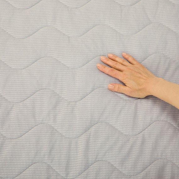 両面使えるゴムバンド付き 敷パッド ダブル(ふわふわタッチ GY D A2419) 7枚目画像